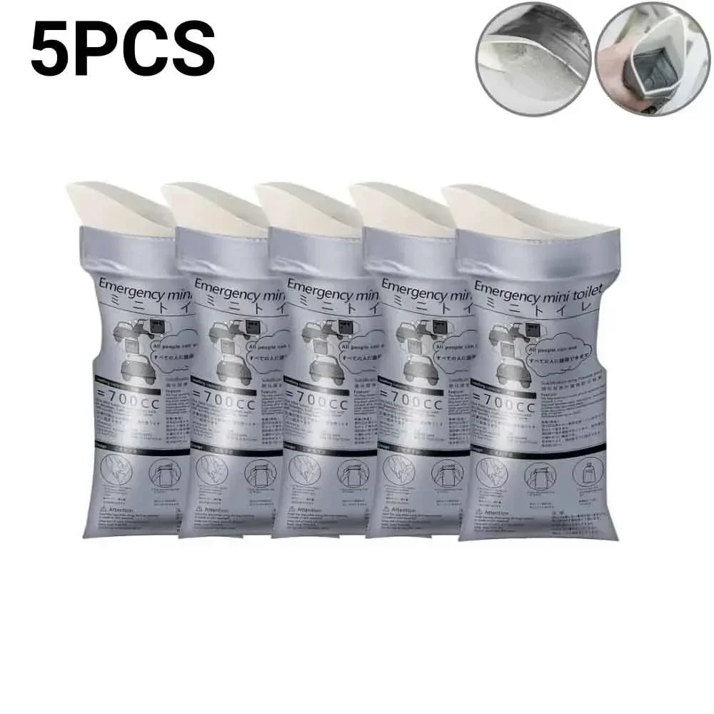 Disposable Emergency Urinal Bags – Unisex Portable Toilet 5/10 Pack