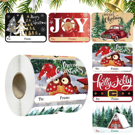 250pcs Christmas Stickers Self-Adhesive Festive Decals for Gifts Holiday Stickers Peaceful Pleasures Health and Wellness