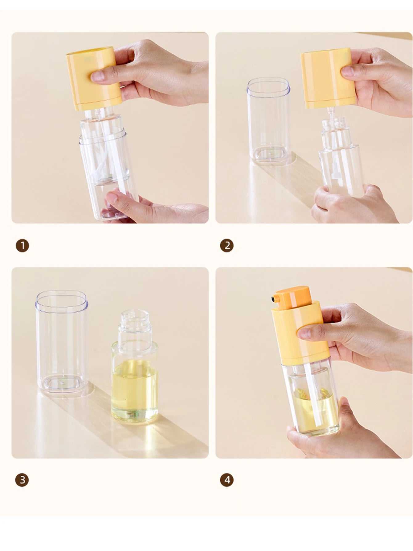 Retractable Oil Spray Bottle Kitchen BBQ Cooking Olive Oil Dispenser Camping Sealed Leak-proof Glass Atomizing Oil Spray Bottle Peaceful Pleasures Health and Wellness