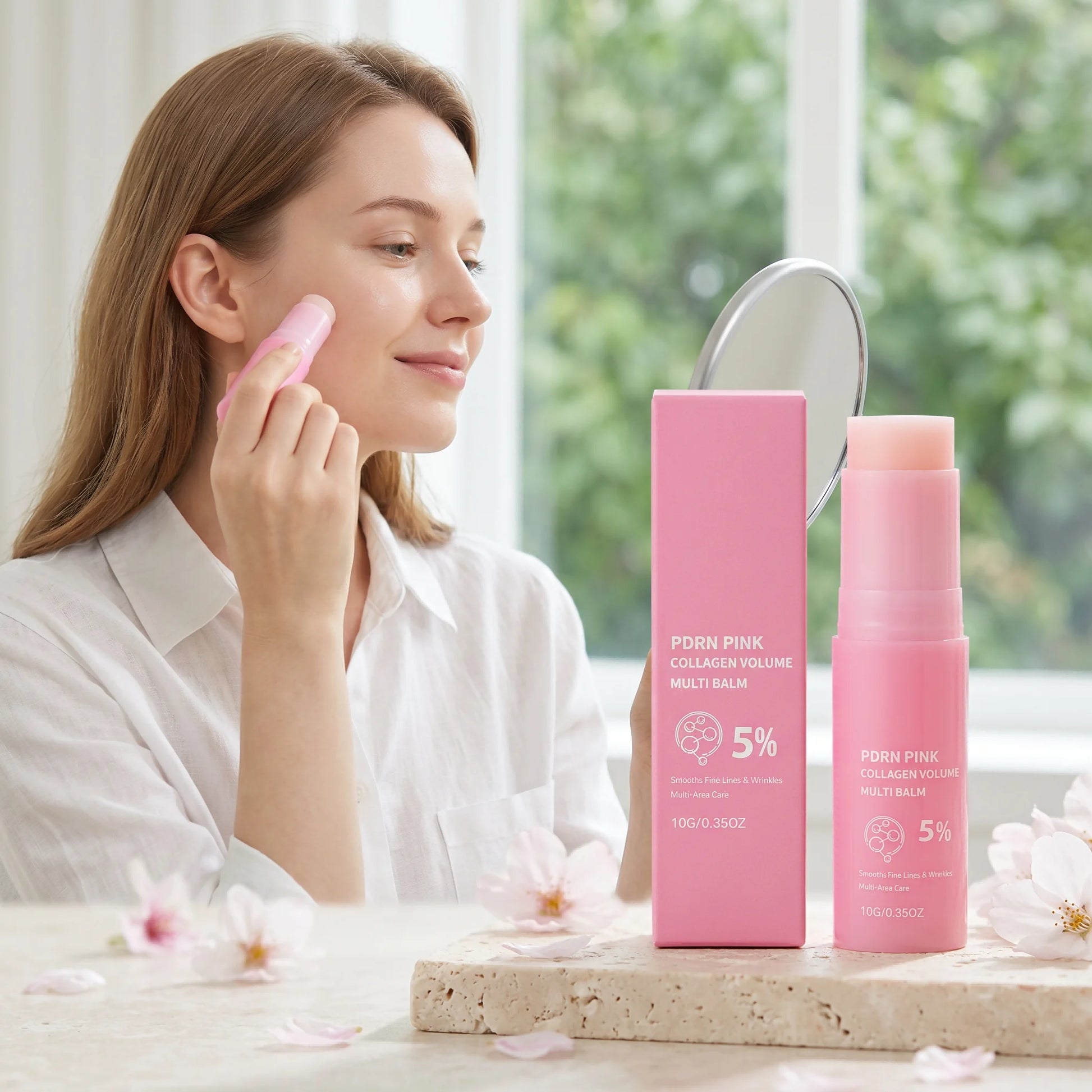 All-in-One 5% PDRN Collagen Multi Balm 10g Volume Boosting & Hydrating Stick for Eyes, Neck & Face,Plumping Balm for Fine Lines Peaceful Pleasures Health and Wellness