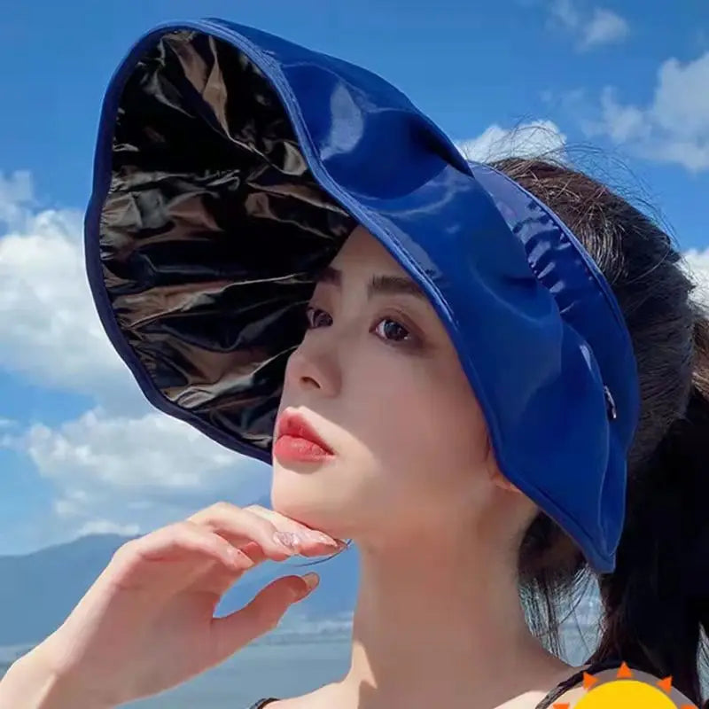 Women's UPF 50+ Foldable Sun Hat – 2-in-1 UV Headband Cap