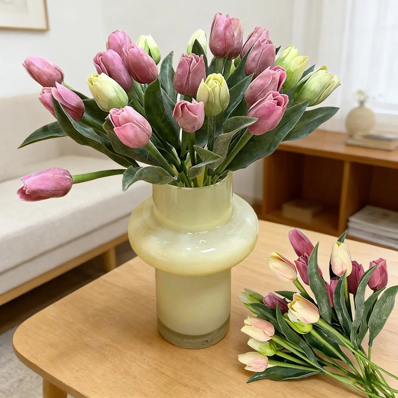 10-Pack Real Touch Artificial Tulips Faux Bouquet | Home & Wedding