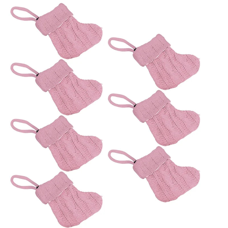 Christmas Hanging Stockings Set of 7 – Festive Holiday Décor