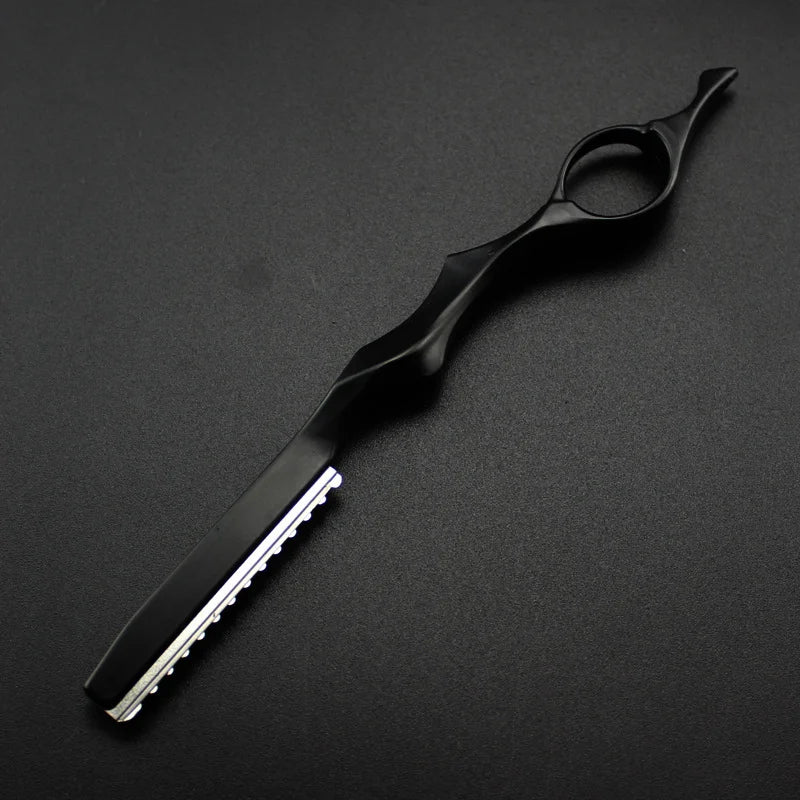 Professional 2 In 1 Hair Scissors Cutting Barber Razor Haircut Thinning Shears Styling Tools Hairdressing Scissors Peaceful Pleasures Health and Wellness black