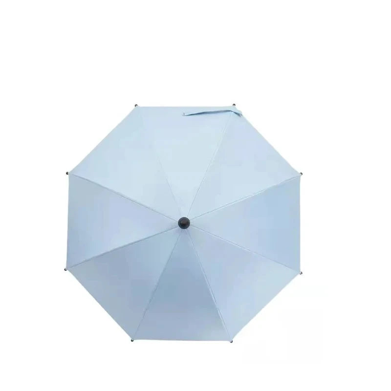 Baby Stroller Folding Umbrella UV Sun Rain Protection Parasol 360 Degrees Adjustable Universal Stroller Sunshade Canopy CoverBab Peaceful Pleasures Health and Wellness blue