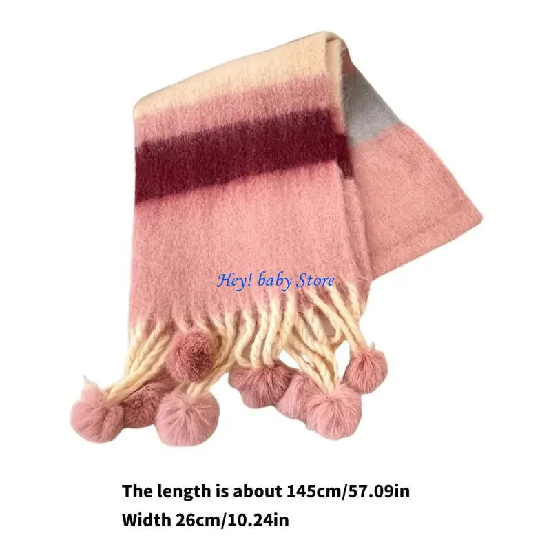 Kids Rainbow Knit Scarf | Soft Neck Warmer Ages 3–12