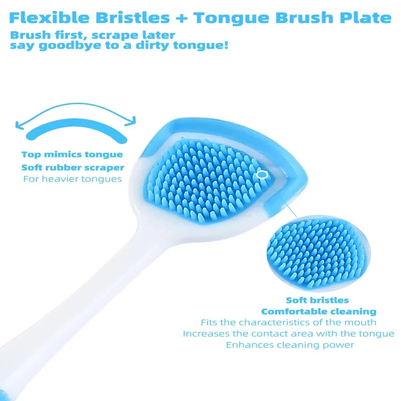 Vaclav 1Pc/4Pcs/8Pcs Silicone Tongue Scraper For Oral Hygiene,Tongue Cleaner Scraper For Oral Care,Tongue Brush Food Debris Clea Peaceful Pleasures Health and Wellness