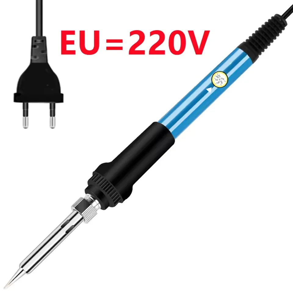60W Adjustable Soldering Iron 200–450°C | US & EU Plug Peaceful Pleasures Health and Wellness EU-220V
