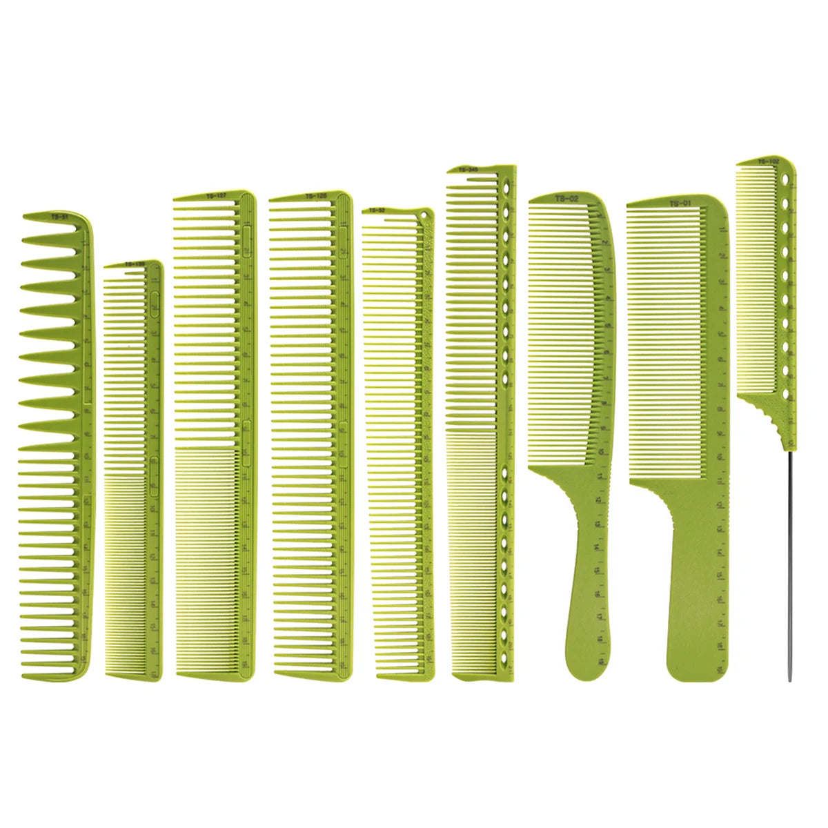 1/9Pcs Professional Hairdressing Scale Comb Barber Styling Set Hair Styling Heat Resistant Cutting Comb Styling Tools Peaceful Pleasures Health and Wellness
