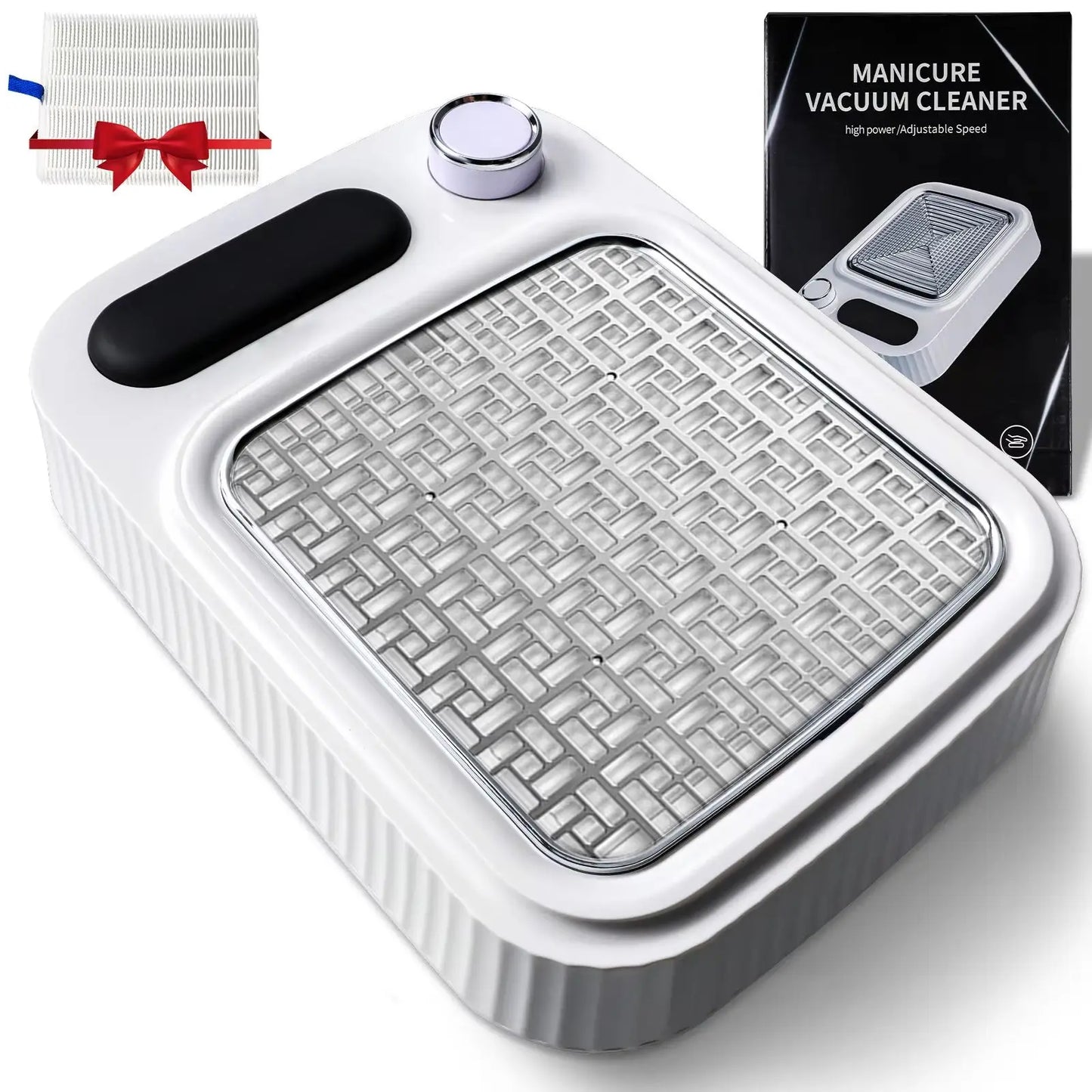 Reusable Filter Low Noise Nail Dust Vacuum – Professional Collector for Gel Art Polish, Salon Equipment Peaceful Pleasures Health and Wellness