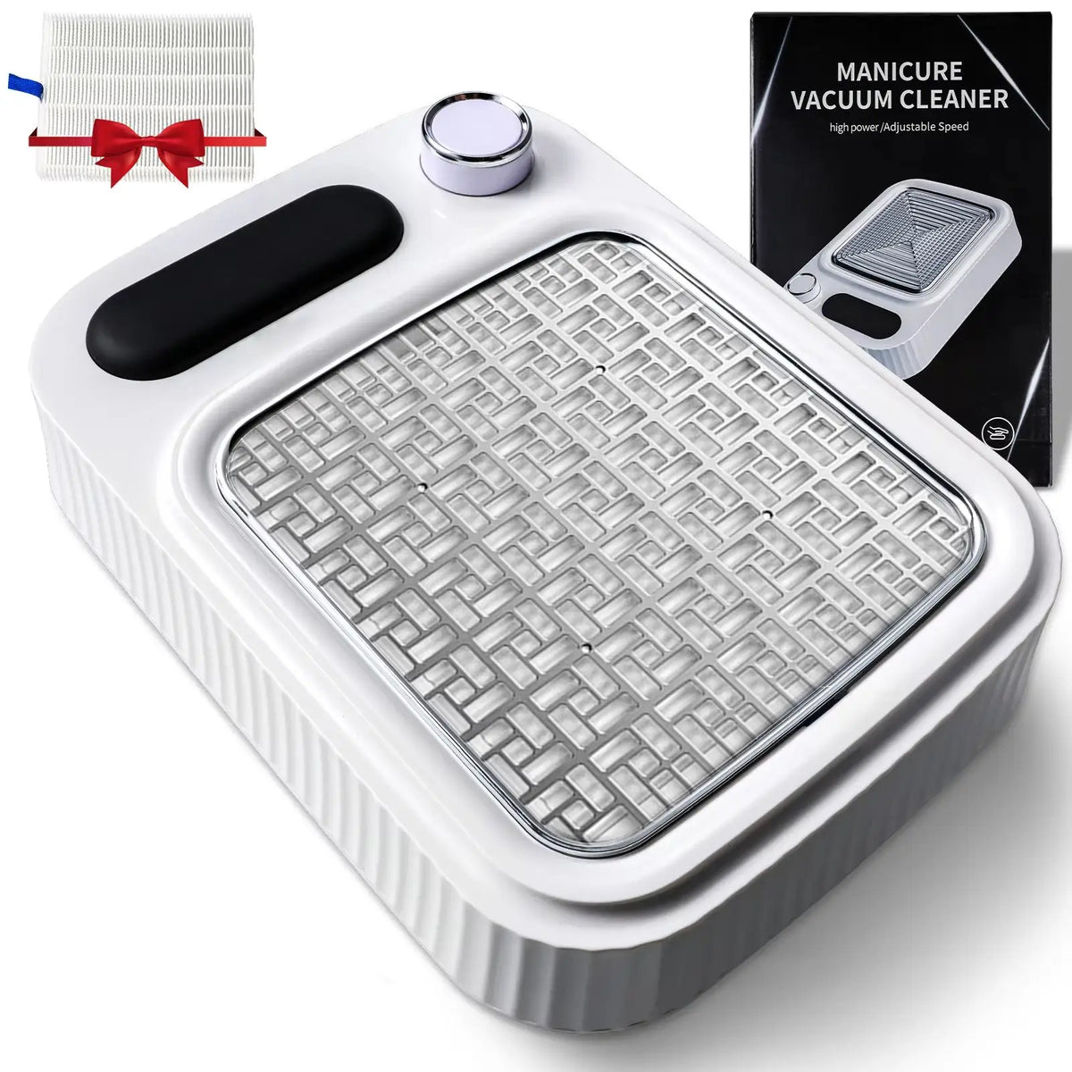 Reusable Filter Low Noise Nail Dust Vacuum – Professional Collector for Gel Art Polish, Salon Equipment Peaceful Pleasures Health and Wellness