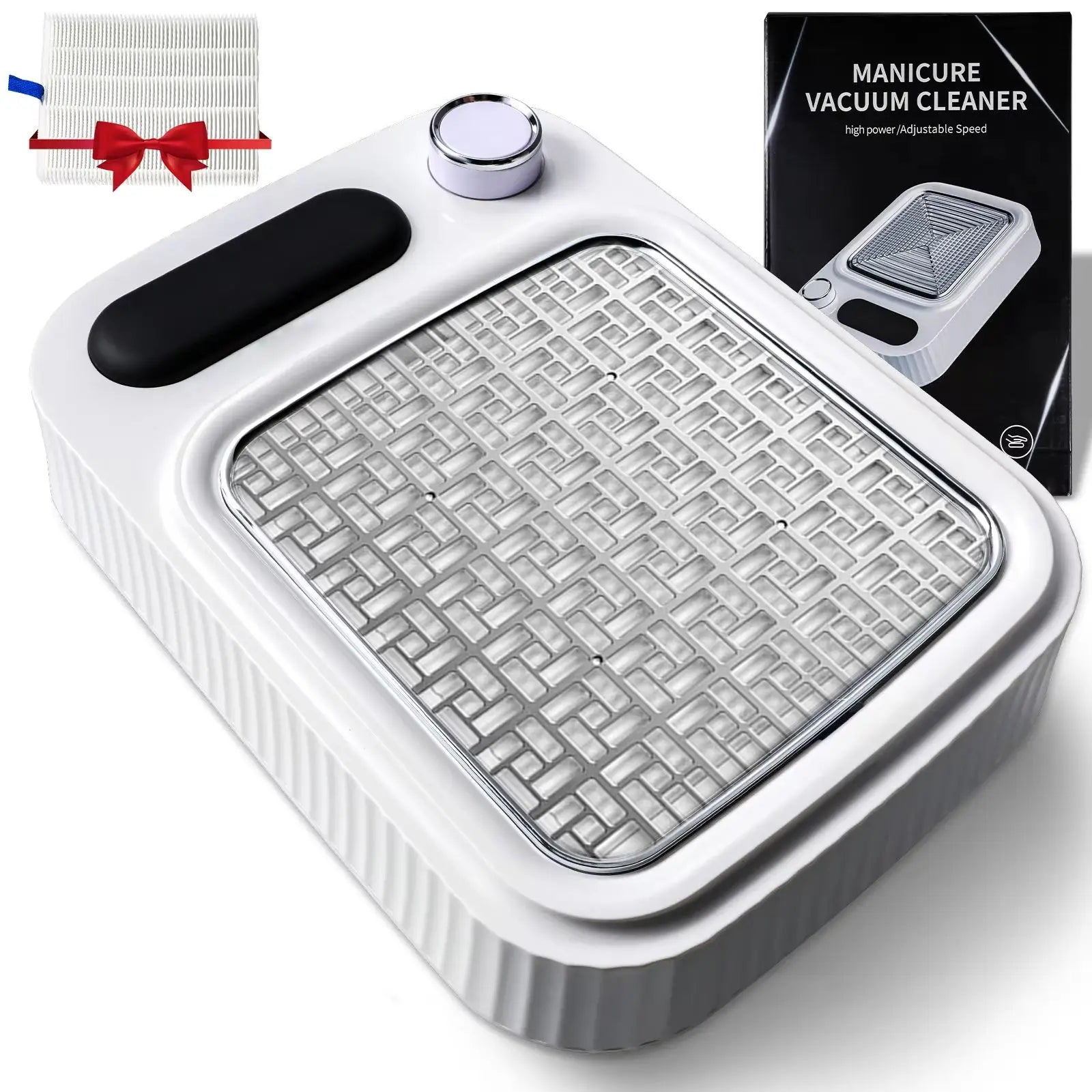 Professional Low Noise Nail Polish Collector, Vacuum Cleaner with Reusable Filter for Gel Art, Salon Equipment Peaceful Pleasures Health and Wellness