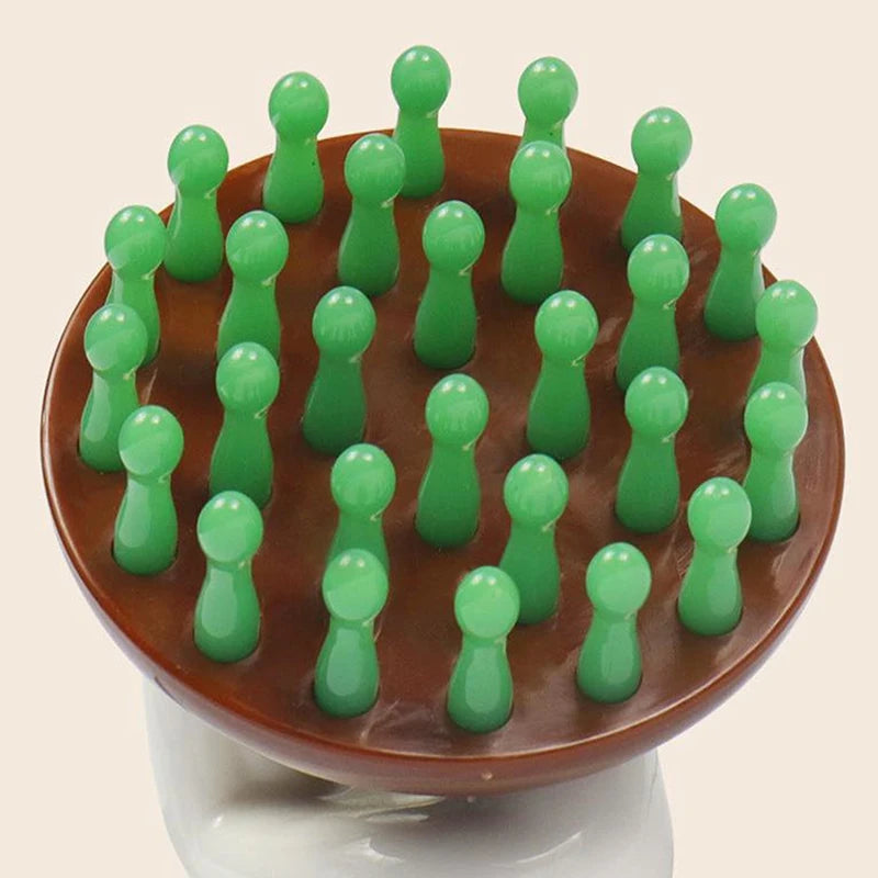 28 Nails Head Massage Comb Circular Tooth Massage Comb Blood Circulation Multifunctional Whole Body Meridian Comb Massage Tools Peaceful Pleasures Health and Wellness
