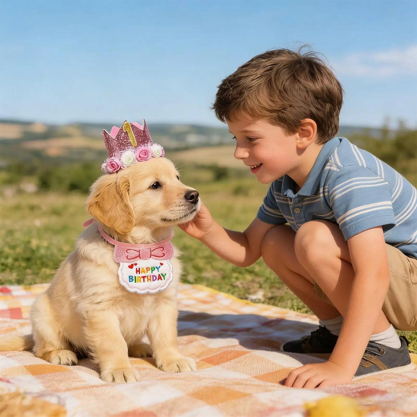 Dog Birthday Party Decorations Adjustable Bib Collar Scarf Hat With Number Puppy Birthday Party Decorations For Pet Adoption Peaceful Pleasures Health and Wellness