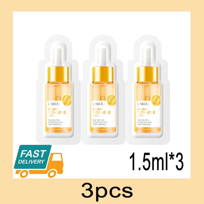 Vitamin C Whitening Serum Freckle Remove Essence Fade Pigmentation Melasma Dark Spots Corrector Repair Serum Korean Skin Care Peaceful Pleasures Health and Wellness 3pcs