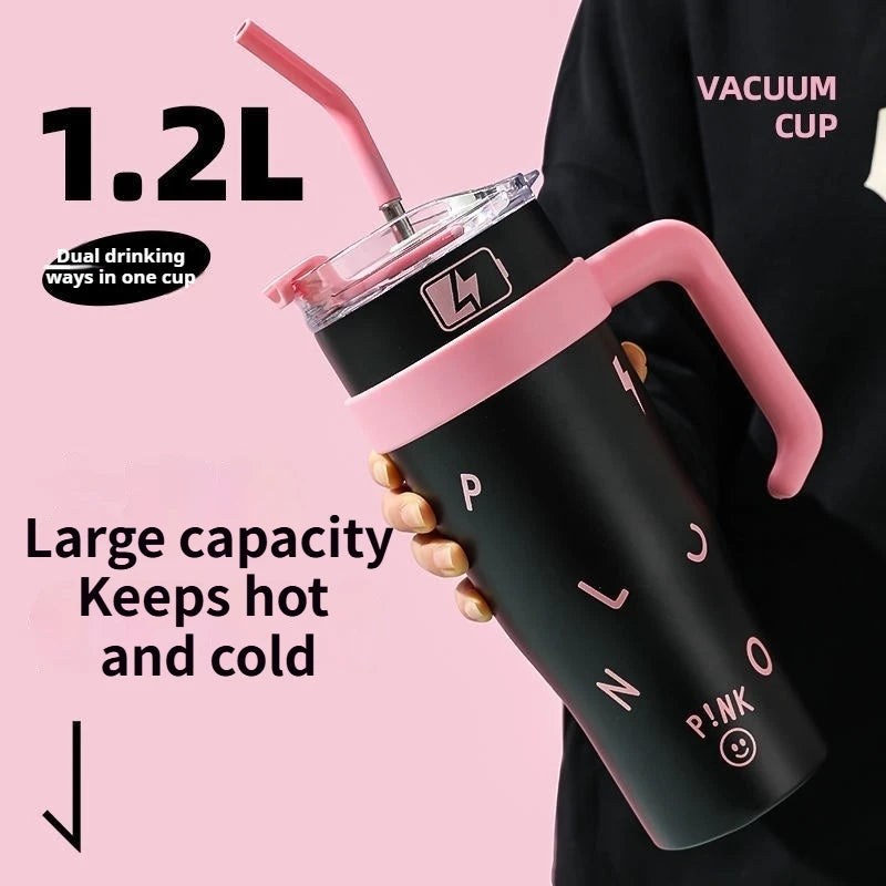 High appearance 1200ml stainless steel vacuum insulated water cup, large capacity insulated bottle, picnic travel car water cup Peaceful Pleasures Health and Wellness
