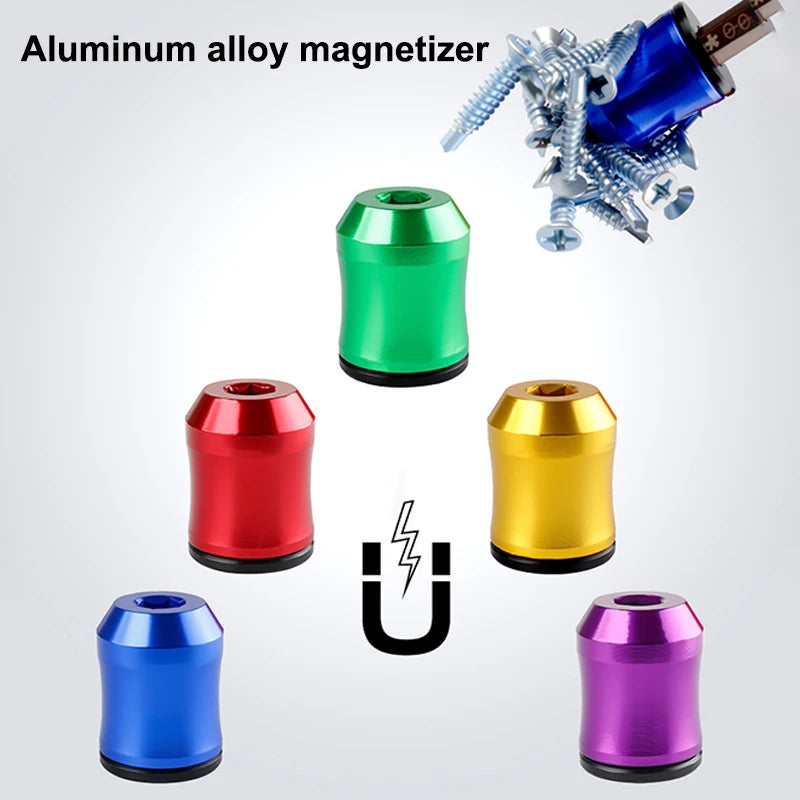 Magnetic Screw Rings Magnetized Ring Screwdriver Bit Aluminum Alloy 6.35mm Shank Screw Bit Magnetic Magnetizer Replacement Peaceful Pleasures Health and Wellness