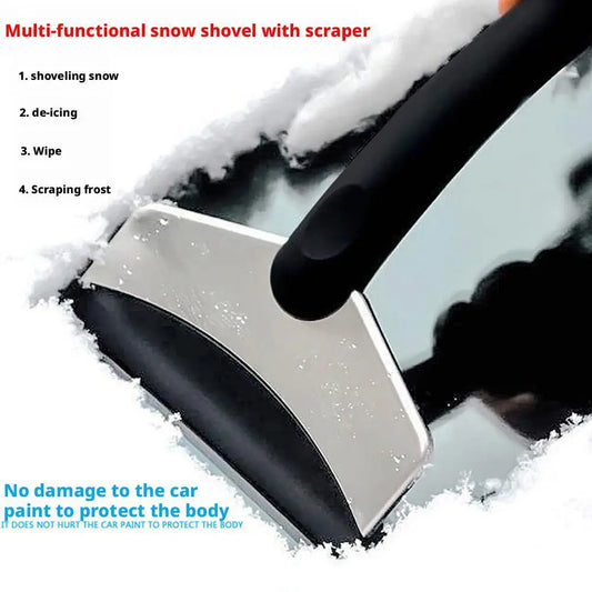 Car Ice Scraper & Snow Shovel – Stainless Steel Winter Tool Car Ice Scraper Peaceful Pleasures Health and Wellness
