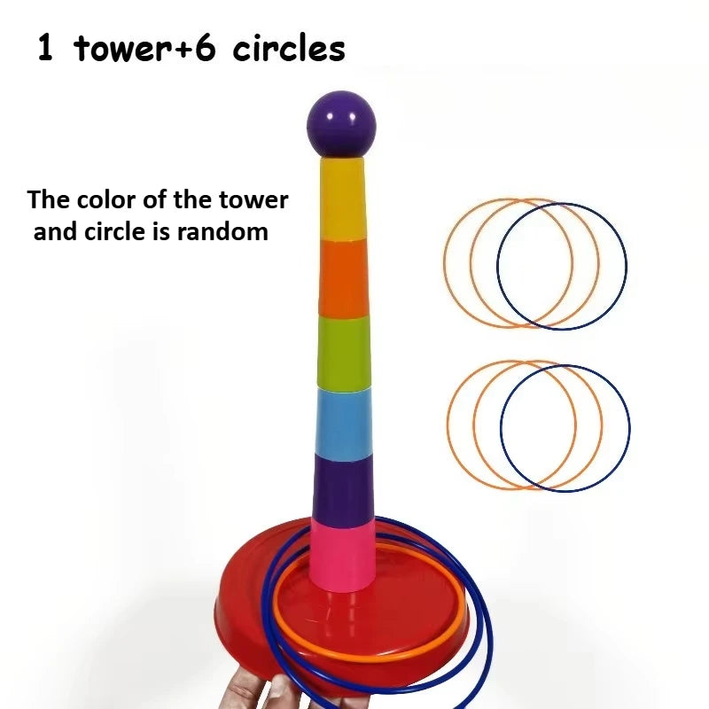 Colorful Hoop Ring Toss Game Set – Kids & Family Outdoor Party