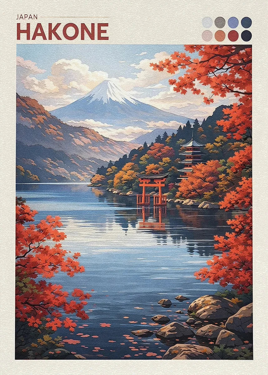 Japan Autumn Cityscape Posters Yokohama Shizuoka Hakodate Modern Prints Canvas Painting Wall Art Picture Home Living Room Decor Peaceful Pleasures Health and Wellness