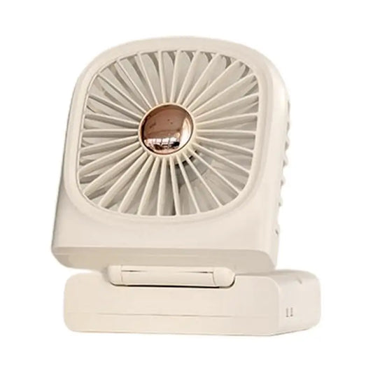 Portable Handheld Fan Folding Small Desk Fan with Digital Display Cool Down Gadget Cooling Blower For Indoor Outdoor Hot Weather Peaceful Pleasures Health and Wellness