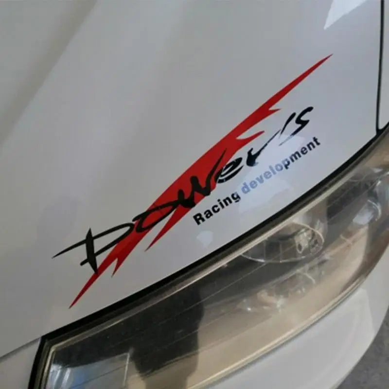 Racing Development Car Sticker Stylish Power's Racing Development Sports Sticker Car Reflective Waterproof Decal Peaceful Pleasures Health and Wellness