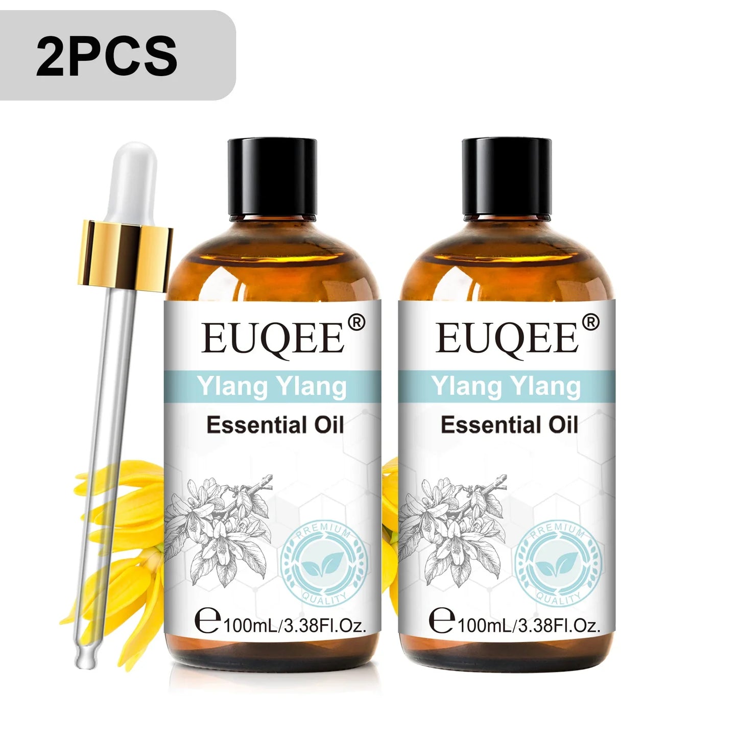 EUQEE 100ml Essential Oils – Lavender, Vanilla, Lemon & Cinnamon
