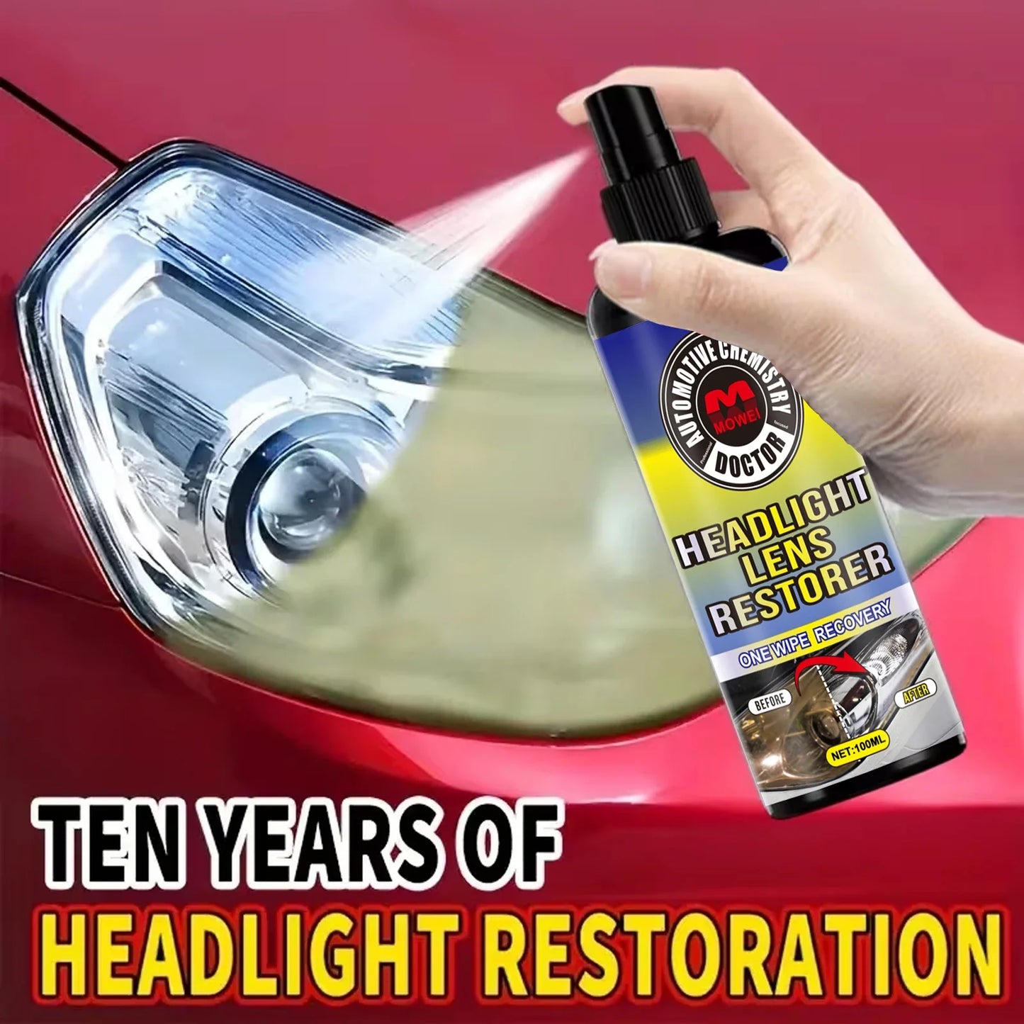 100ml Headlight Restoration Kit – Polish & Protect Car Lenses