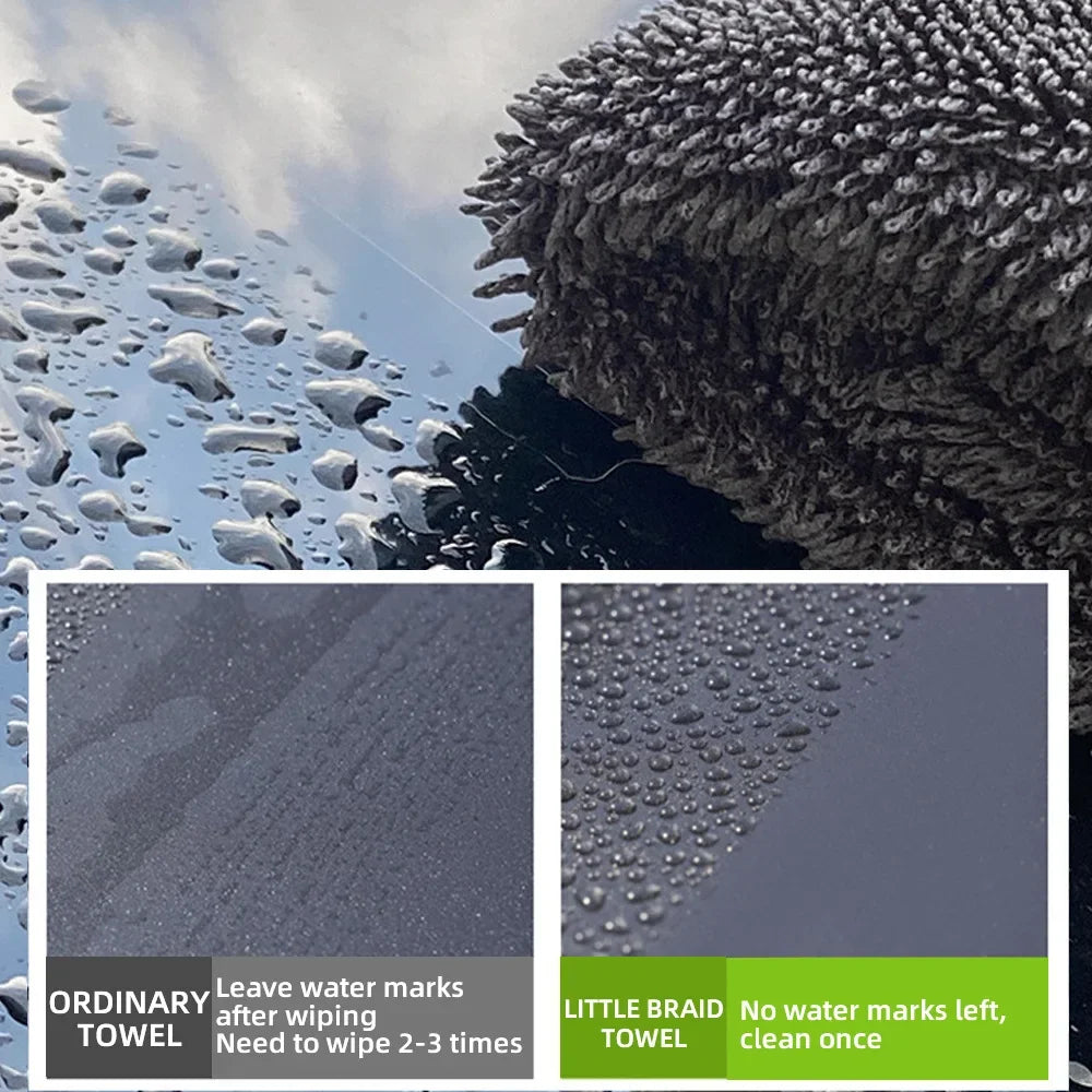 Micro Fiber Pile Auto Care Microfibre Detailing Microfiber Car Wash Cleaning Cloth Twisted Large Twist Loop Drying Towel For Car Peaceful Pleasures Health and Wellness