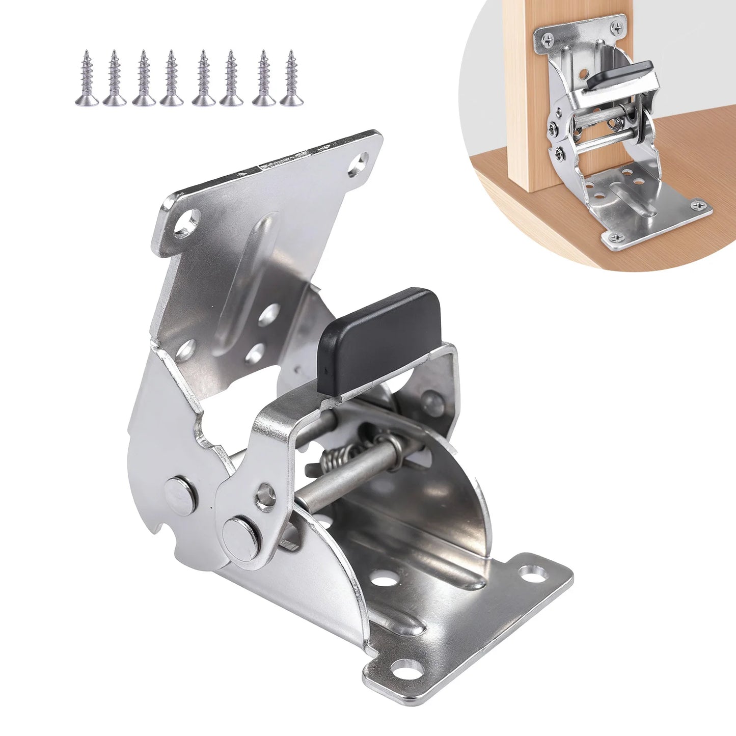 Self-Locking Folding Leg Hinge Bracket 0-90-180° + Screws