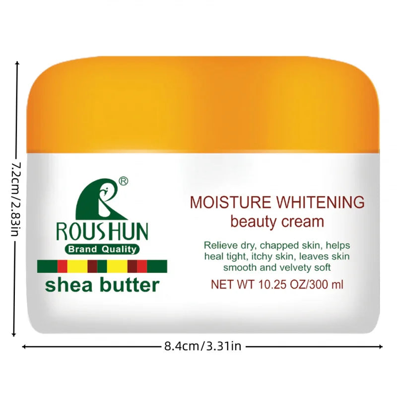 ROUSHUN 300ml Shea Butter Face & Body Moisturizing Cream