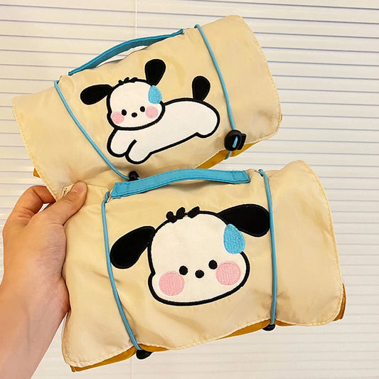 Cartoon Dog 4-in-1 Cute Makeup Bag Large Capacity Premium Feel New Women's Travel Bag Waterproof Handheld Bag Peaceful Pleasures Health and Wellness