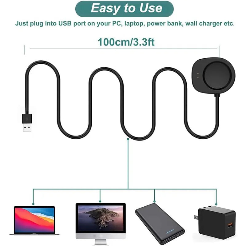 Charger for Amazfit Balance A2286/ Balance 2 A2429 / T-Rex 3 Smart Watch Charging Cradle Dock Stand Cable Magnetic Cord Charger Peaceful Pleasures Health and Wellness