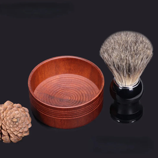 Men's Wooden Shaving Soap Bowl | Portable Oak Lather Cup Shaving Soap Bowl Peaceful Pleasures Health and Wellness