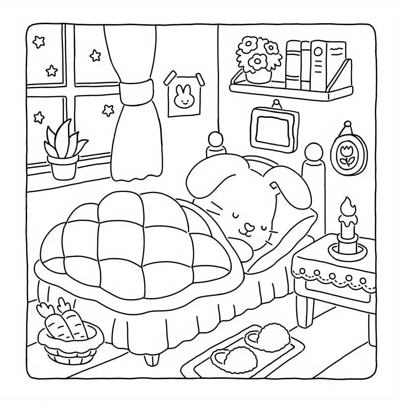 Fuzzy Friends Bold Easy Patterns Coloring Book Adults Cute Drawing