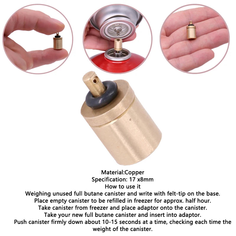 Propane Refill Adapter for Camping Gas Stove Canister Gas Refill Adapter Peaceful Pleasures Health and Wellness C