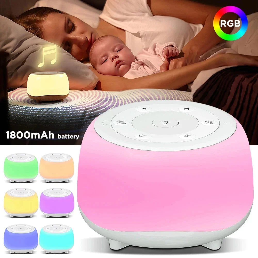Portable White Noise Machine – 34 Sounds & Night Light