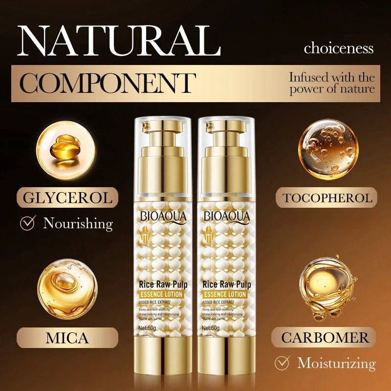 Rice Puree Essence Lotion 60g – Moisturizing & Brightening Skin Care