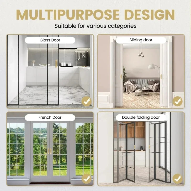 4-Pack Self-Adhesive Sliding Door Handles – No-Drill Cabinet Pulls