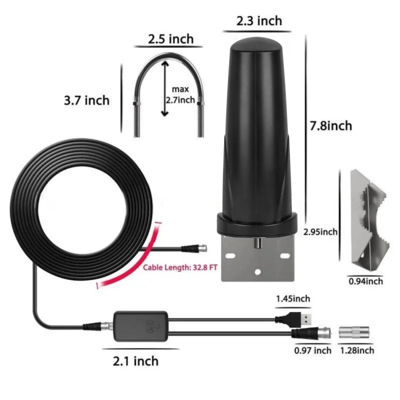 DVB-T2 HD Digital TV Antenna – Indoor & Outdoor HDTV Reception