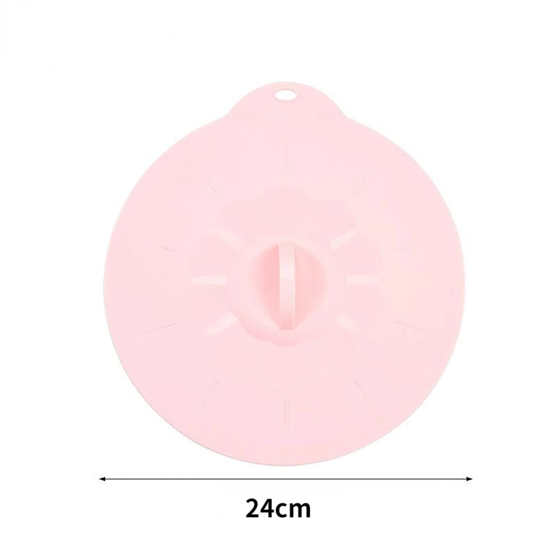 Reusable Silica Gel Spill Stopper Cover Universal Silicone Food Bowl Pot Lid Silicone Cover Pan Cooking Kitchen Accessories DC05 Peaceful Pleasures Health and Wellness Pink-4