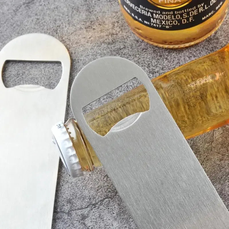 Mini Stainless Steel Flat Bottle Opener – Pocket Beer Cap Bottle Opener Peaceful Pleasures Health and Wellness