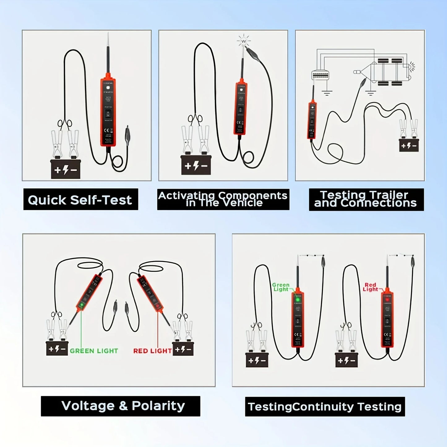 6V-24V Automotive Electrical Tester | Circuit & Continuity Tool Peaceful Pleasures Health and Wellness