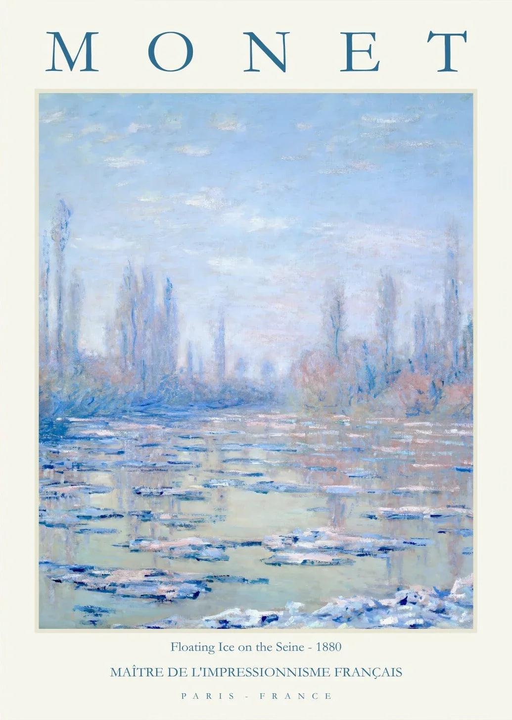 Claude Monet Abstract Landscape Canvas Wall Art | Unframed Print