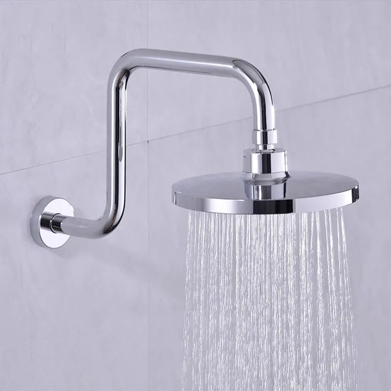 Stainless Steel S-Shape Shower Arm | Wall Mount Rainfall Extension