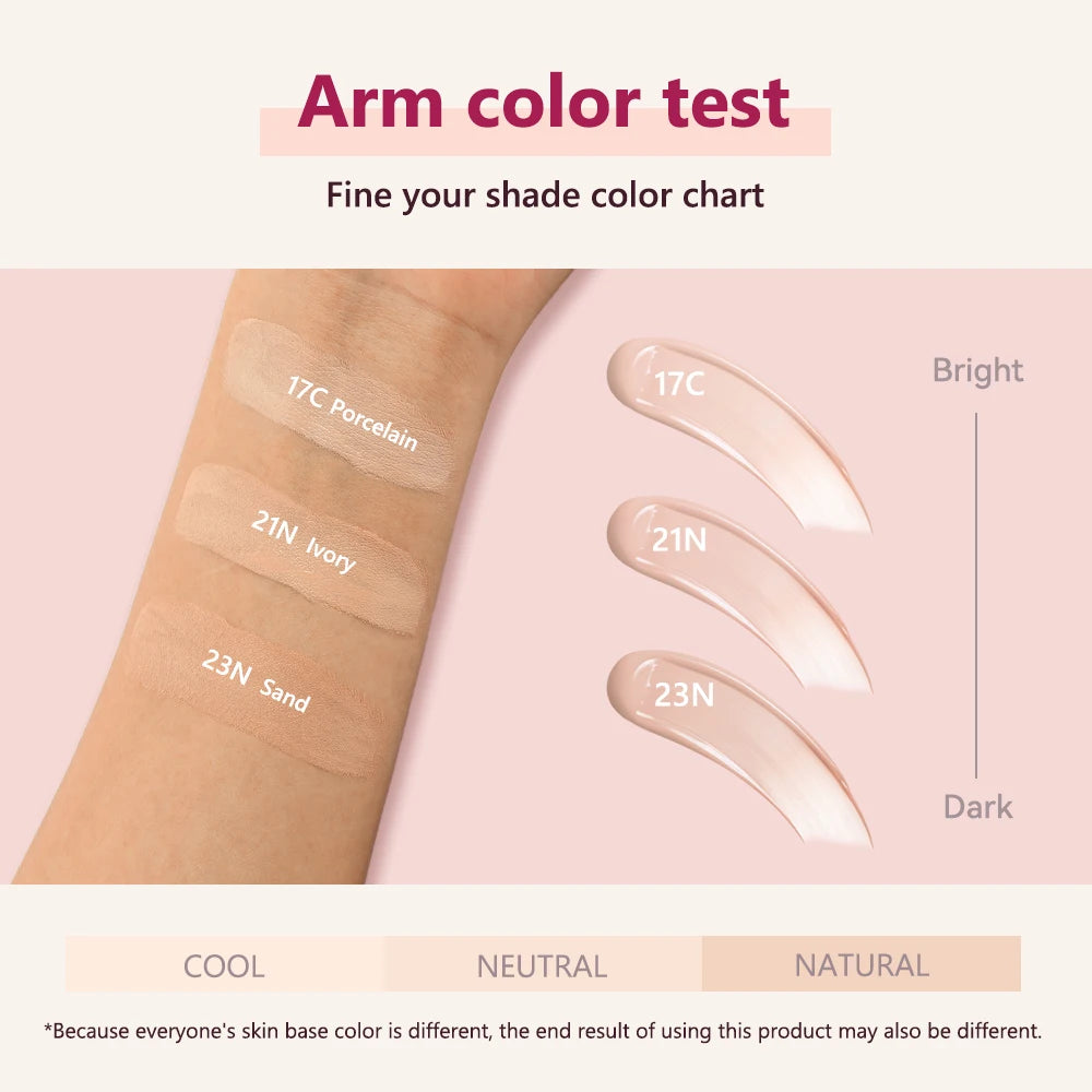 Korean Makeup Clear Soft Cushion Foundation Fit Full Coverage Waterproof Long-lasting Concealer Long-lasting Makeup Peaceful Pleasures Health and Wellness