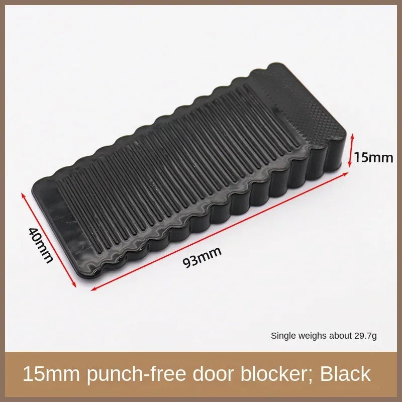 Reusable Door Stops Rubber Door Stoppers Safety Bumpers Home Improvement Offices Storms Rear Retainers Stopper Front Stoppper Peaceful Pleasures Health and Wellness S-black