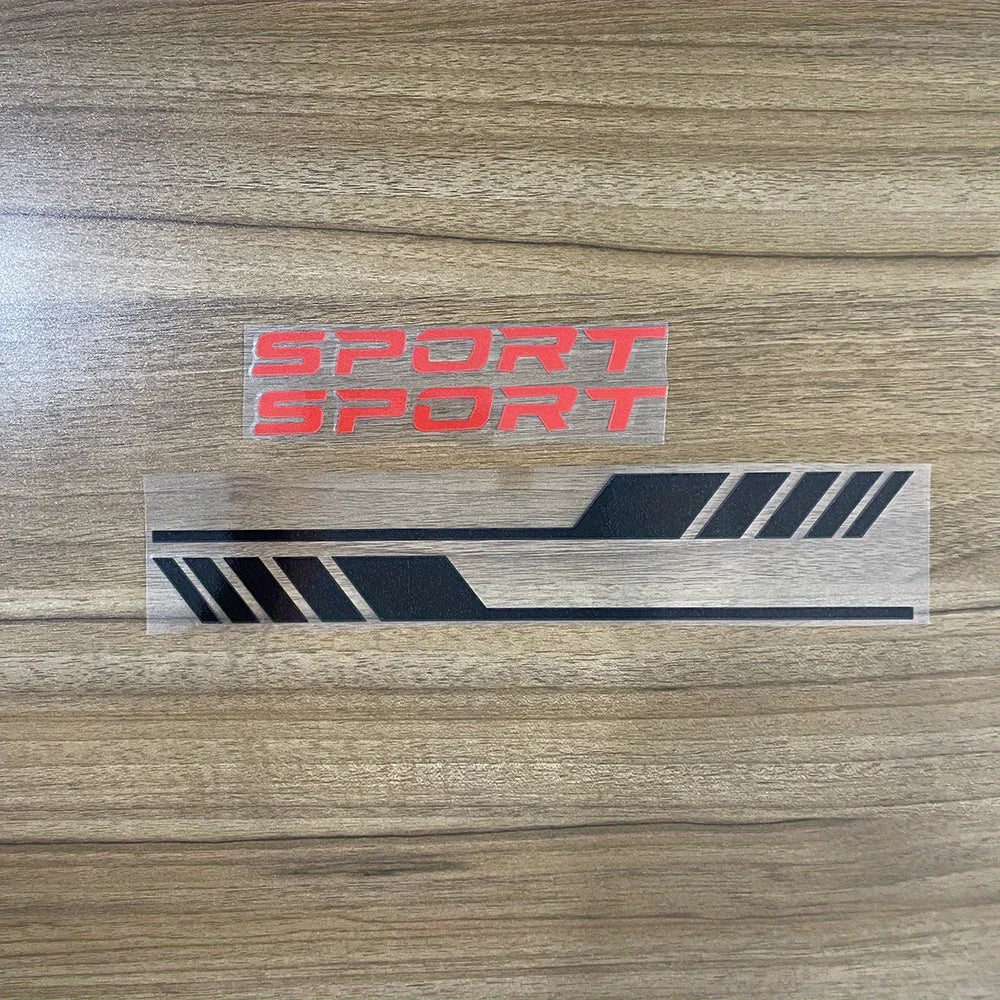 Stylish Sport Diagonal Stripe Car Door Stickers Peaceful Pleasures Health and Wellness Black L-22.83x5.08inch