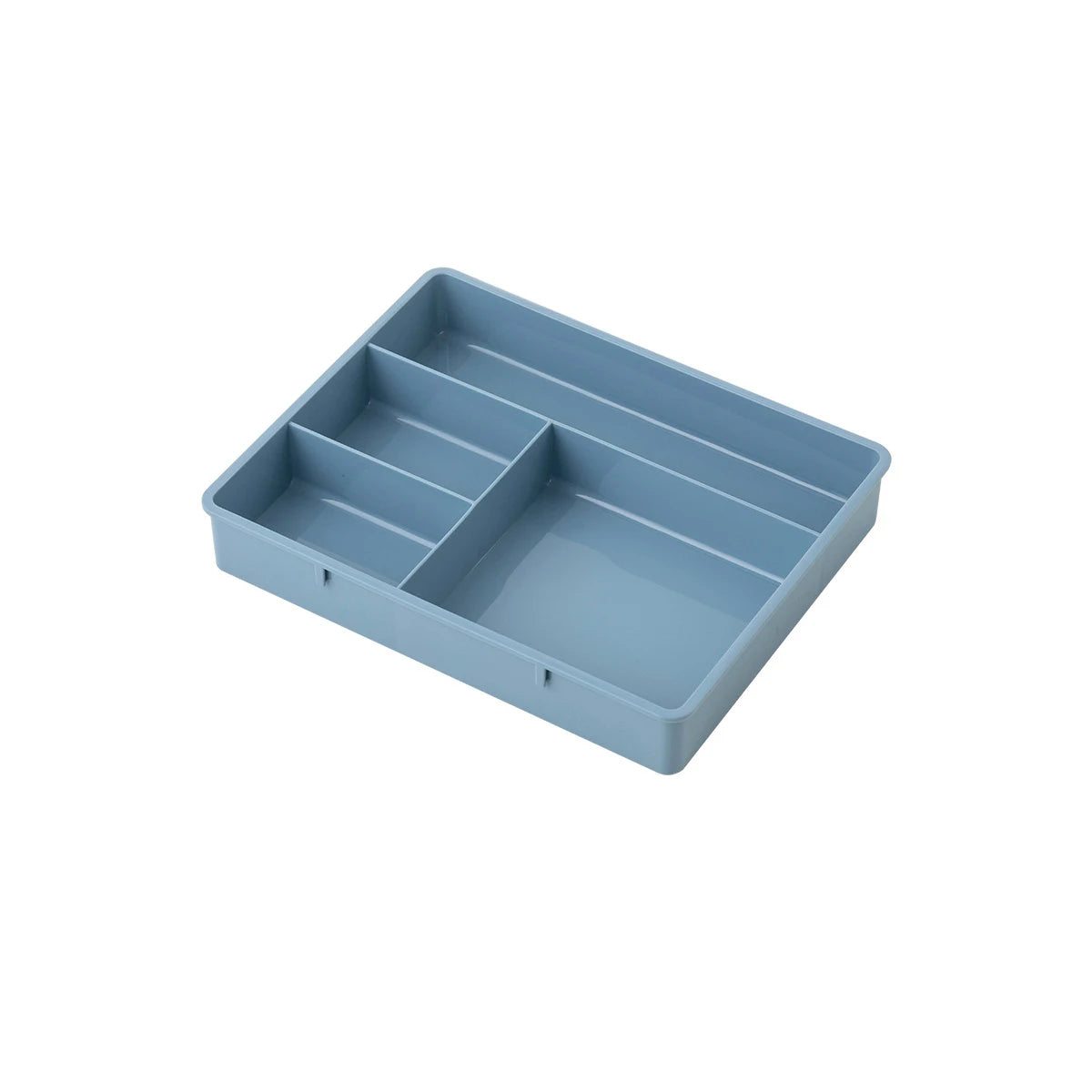 1Pcs Desk Drawer Organizer Stackable Multi-cell Storage Box Tray Dressing Table Jewelry Makeup Organizer For Home Office Peaceful Pleasures Health and Wellness Blue