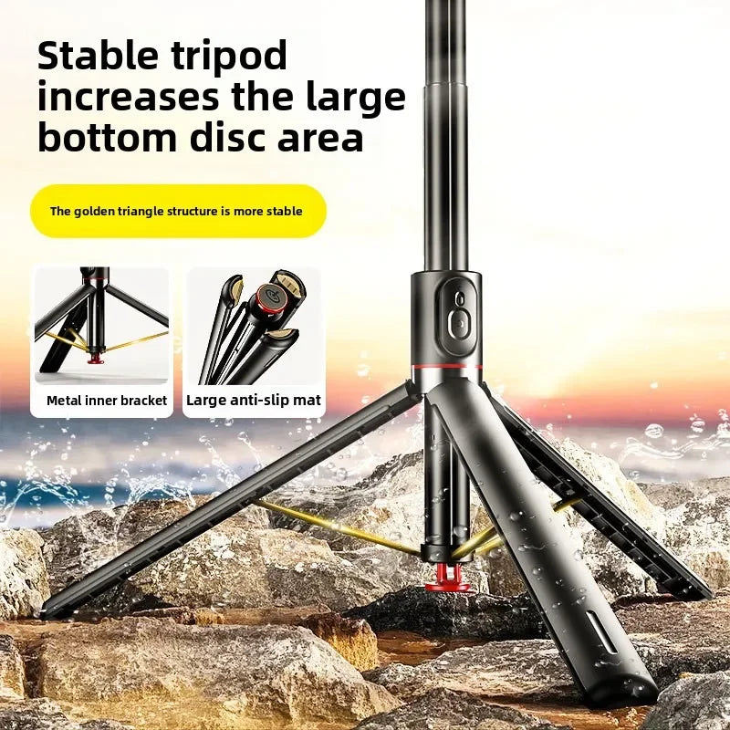 360° Selfie Stick Tripod with Bluetooth Remote & Auto-Open